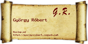 György Róbert névjegykártya