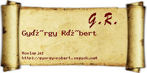 György Róbert névjegykártya